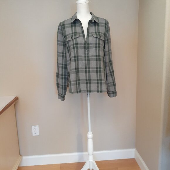Madewell Pop-Over Flannel Top - Picture 7 of 16
